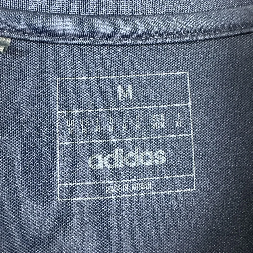 Adidas Performance Polo Shirt Mens Medium Navy‎ Blue Collared Golf Office Work